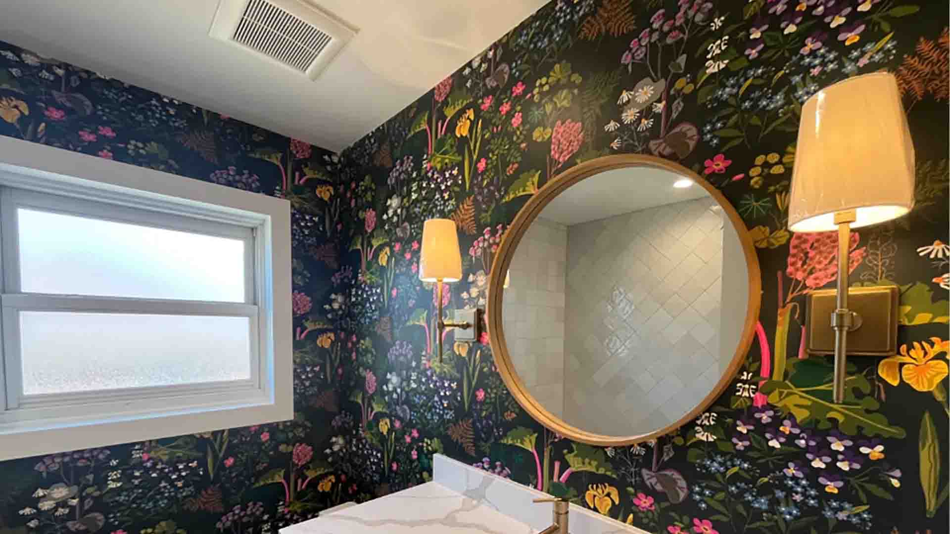 Accent wall installation in a bedroom, Westminster, Colorado