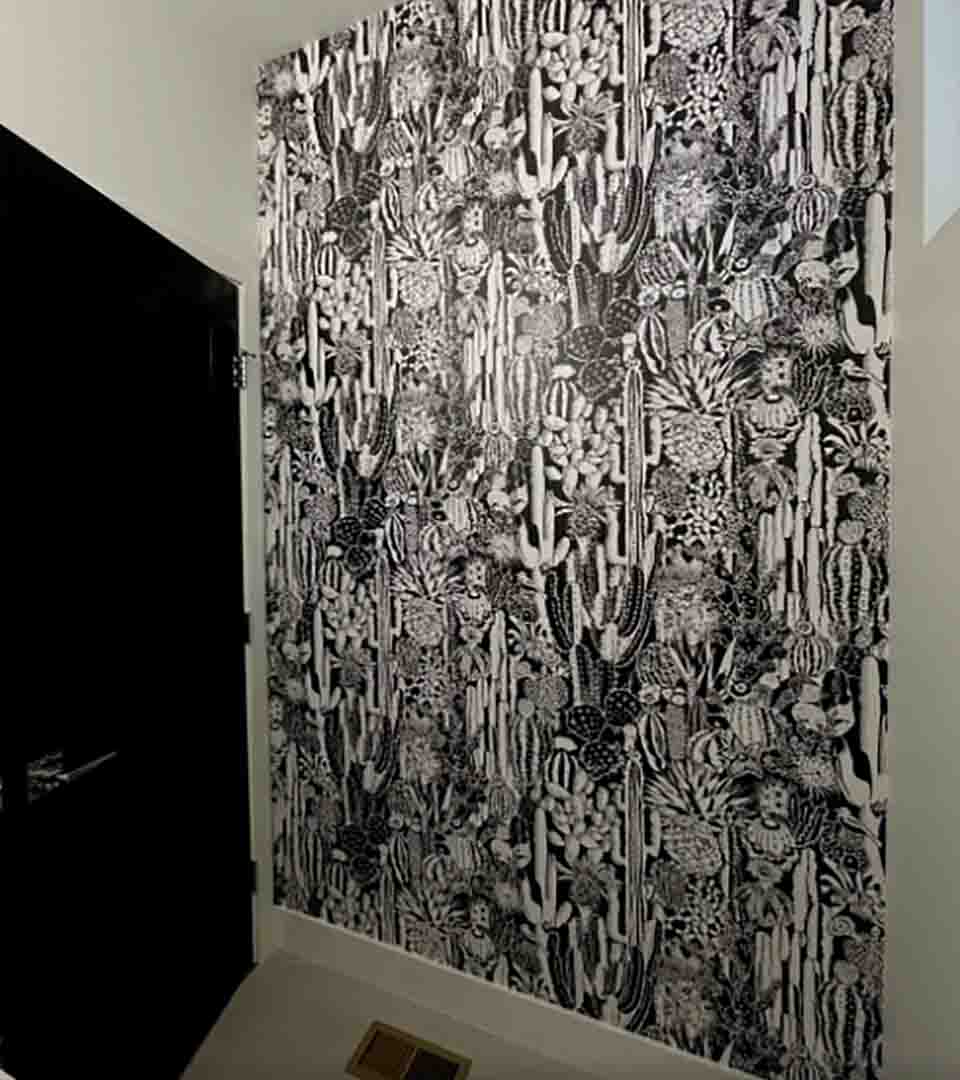 Accent wall installation in a hallway, Westminster, Colorado