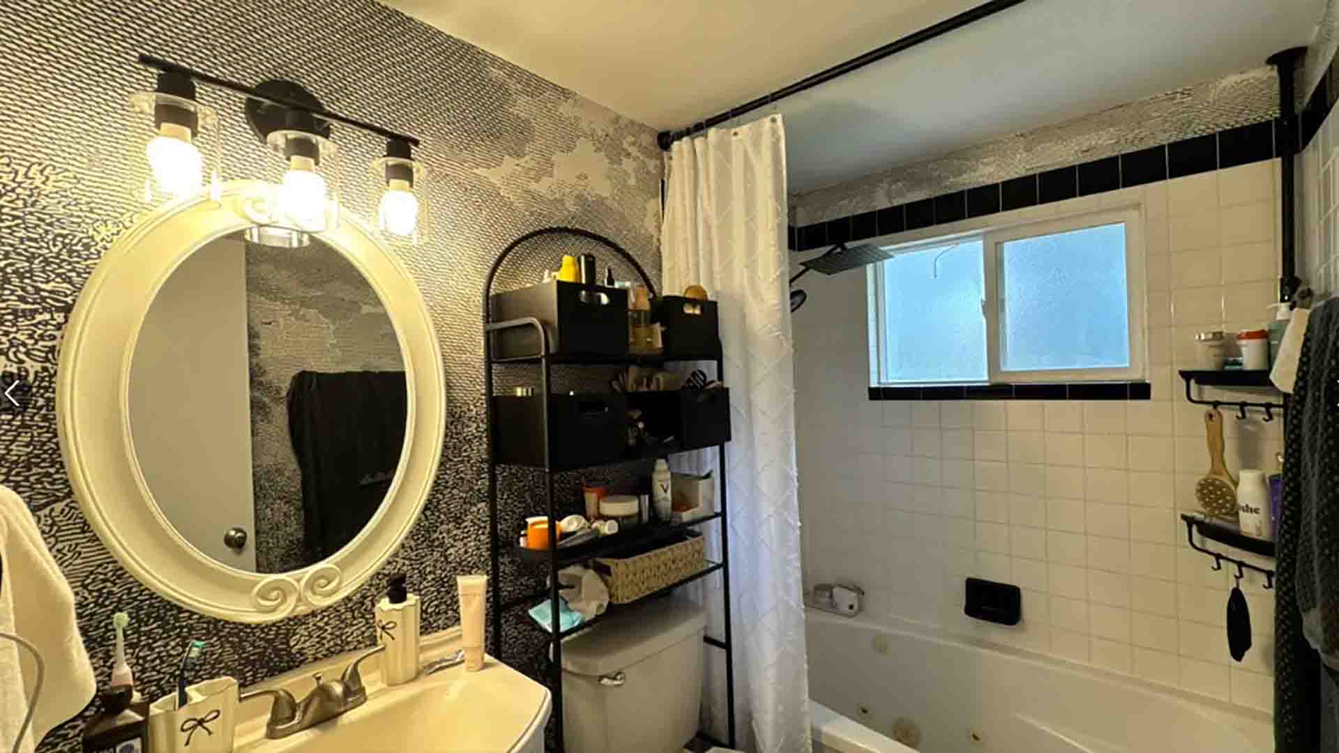 Bathroom wallpaper installation with proper wall preparation, Northglenn, Colorado