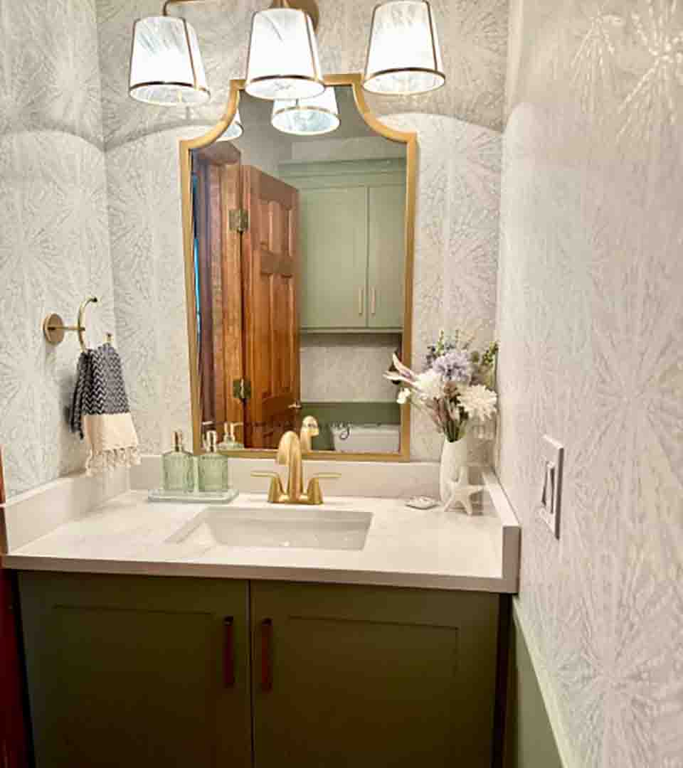 Bedroom wallpaper installation with precise alignment, Aspen, Colorado