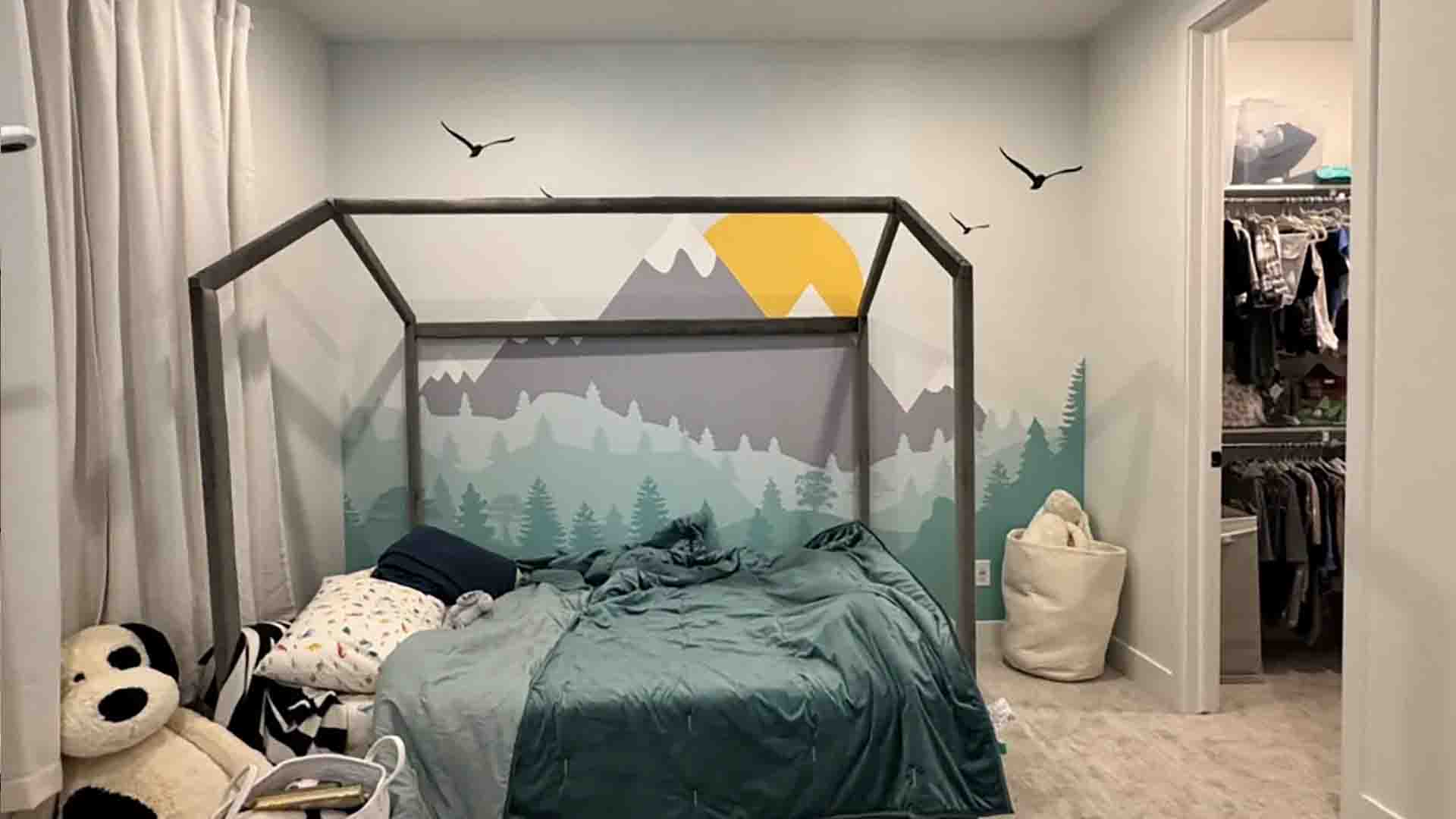 Feature wall installation in a kids’ room, Broomfield, Colorado