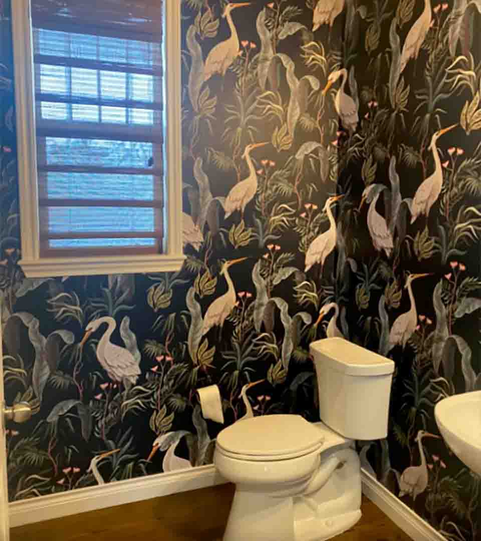 Full-room mural installation in a bathroom, Golden, Colorado