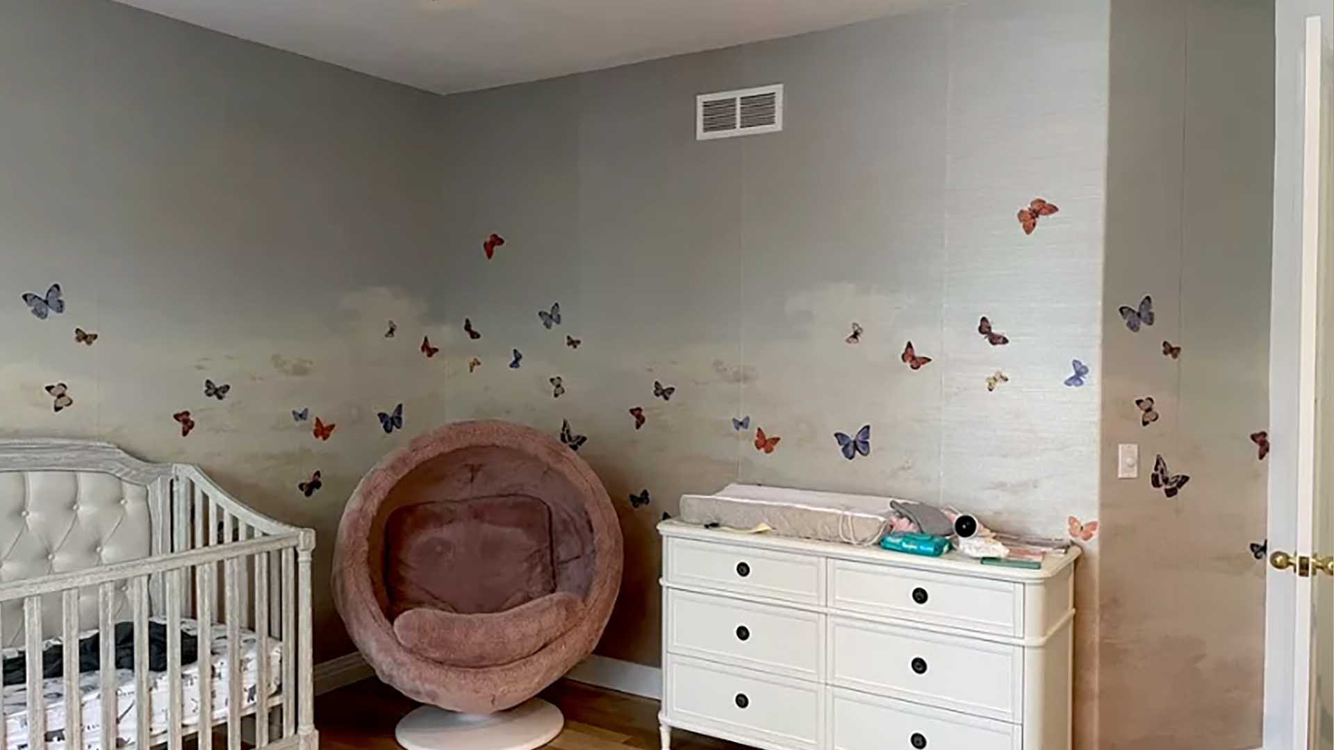 Wrap-around wall mural covering all walls in a bedroom, Boulder, Colorado